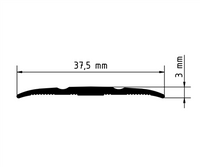 Co-pro Dilatatieprofiel zelfklevend 38mm antraciet/zwart