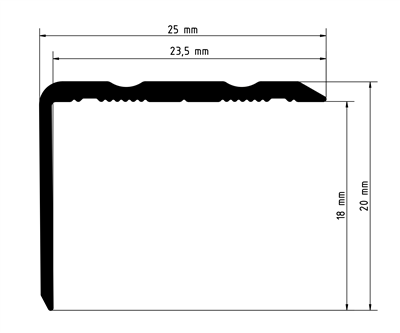 Co-pro Hoekprofiel zelfklevend 20mm zilver