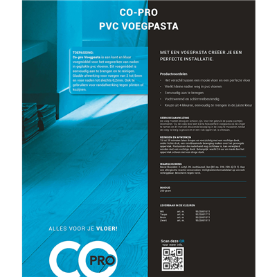 Co-pro voegpasta bruin